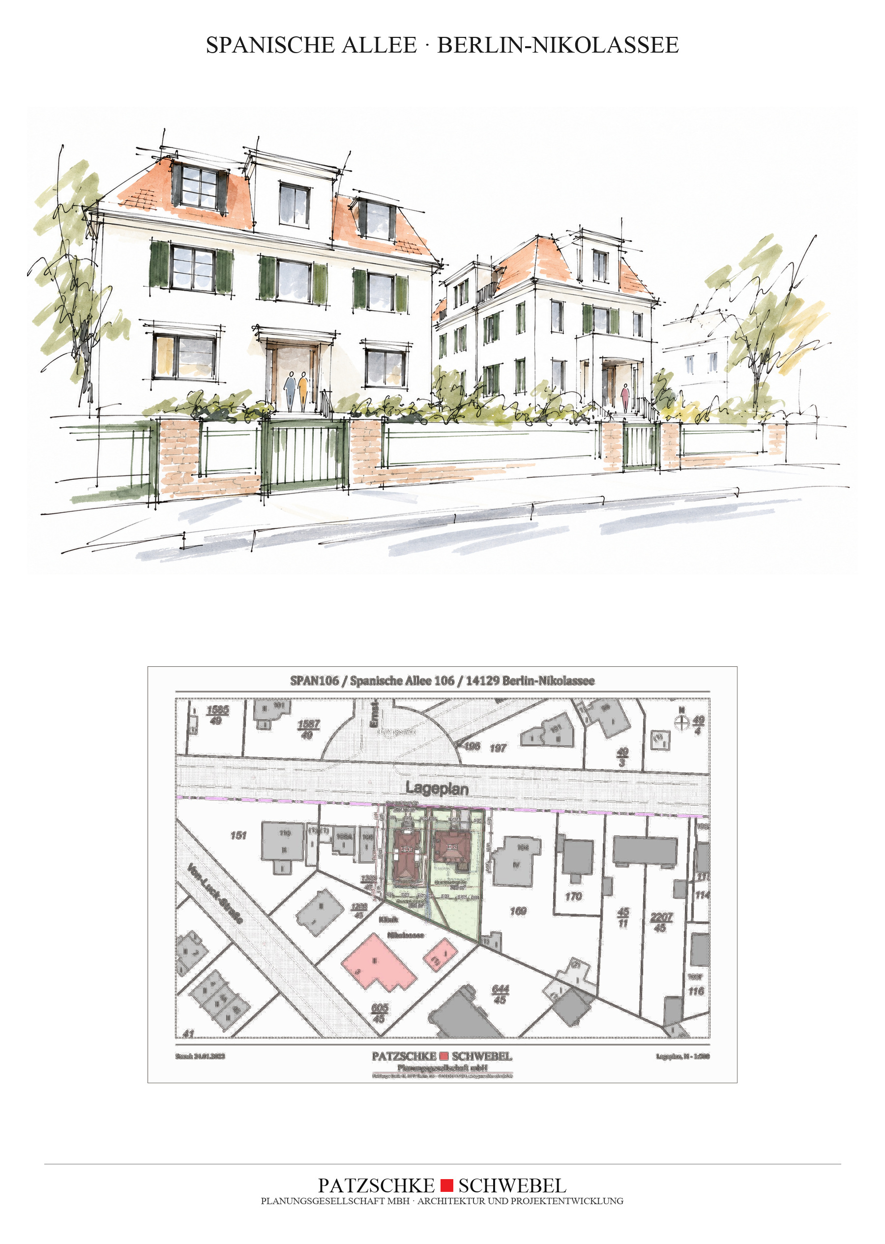 Projekt Spanische Allee - Berlin Nikolassee: Erste Projektvisualisierungen